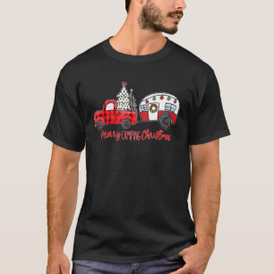 Merry Camping Christmas Vintage Truck Camper Rv'er T-Shirt