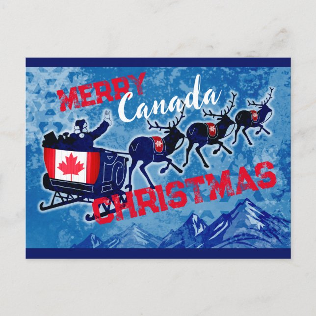 Merry Canada Christmas postcard (Front)