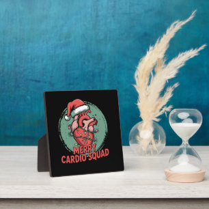 Merry Cardio Squad Cute Anatomical Heart with Chri Plaque