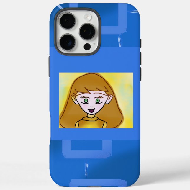 Merry Cartoon Blue Geometric iPhone / iPad case (Back)