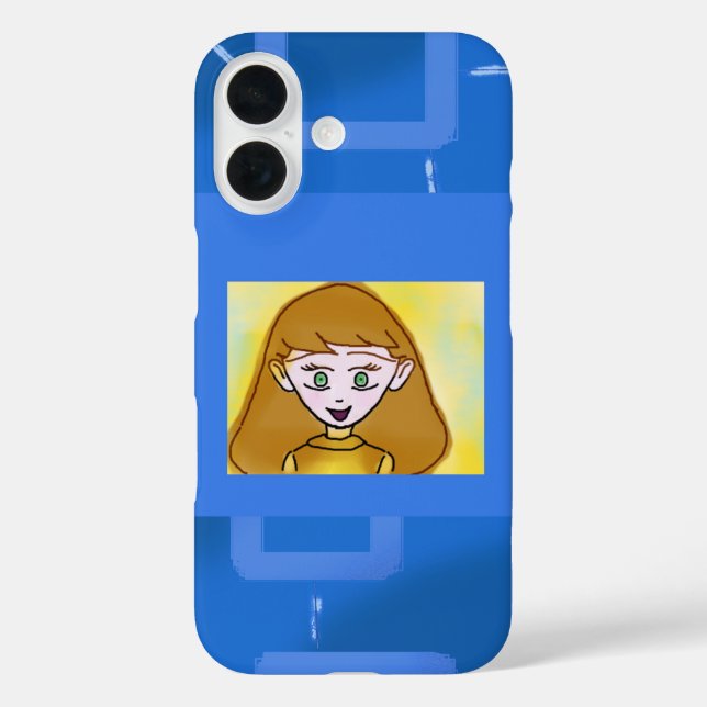 Merry Cartoon Blue Geometric iPhone / iPad case (Back)