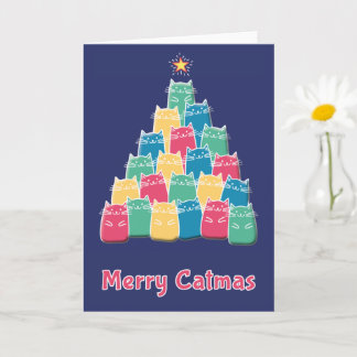 Merry Catmas Cat Christmas Card