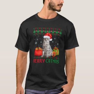 Merry Catmas Cat Ugly Christmas Egyptian Mau Mum D T-Shirt