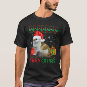Merry Catmas Cat Ugly Christmas Ragamuffin Cat Mum T-Shirt