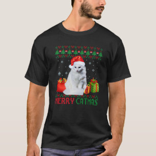 Merry Catmas Cat Ugly Christmas Turkish Angora Mum T-Shirt