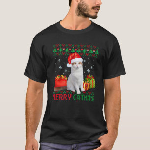 Merry Catmas Cat Ugly Christmas Turkish Van Mom Da T-Shirt