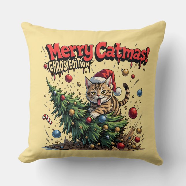 Merry Catmas – Chaos Edition Cushion (Front)