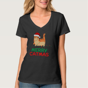 Merry Catmas Christmas Funny T-Shirt