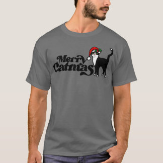 Merry Catmas Christmas kitty cats Meow  T-Shirt