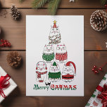 Merry Catmas Cute Funny Meowy Christmas  Holiday Card<br><div class="desc">Playful kitties in a Santa hat, elf costume, ugly Christmas sweaters and more. These happy and grumpy kittens will bring joy to every corner of your holiday. Embrace the spirit of giving with cute and funny cat-themed X-mas cards ensuring that your Christmas is filled with the irresistible charm of these...</div>