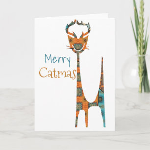 Merry Catmas Folded Greeting Card