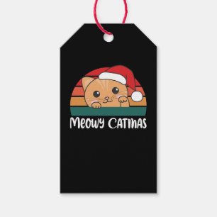 Merry Catmas Funny Cat Christmas Pun Gift Tags