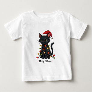 Merry Catmas Funny Christmas Feline Cat Lover Baby T-Shirt