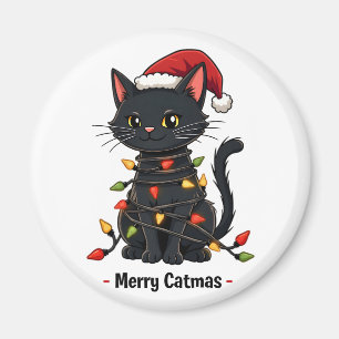 Merry Catmas Funny Christmas Feline Cat Lover Magnet