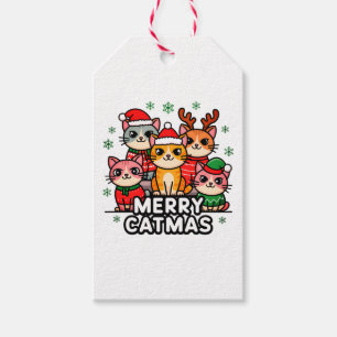 Merry Catmas Funny Christmas Gift Tags