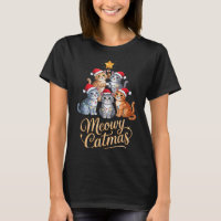 Merry Catmas Funny Christmas Tree Matching Meowy X