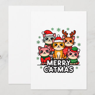 Merry Catmas Funny Holiday Card