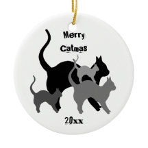 Merry Catmas holiday cats
