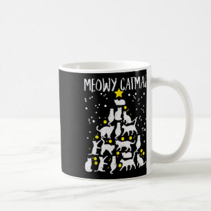 Merry Catmas Meow Christmas Tree Catmas Cat Christ Coffee Mug