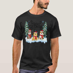 Merry Catmas Meowy Cutes Santa Hat Cat Lover Chris T-Shirt