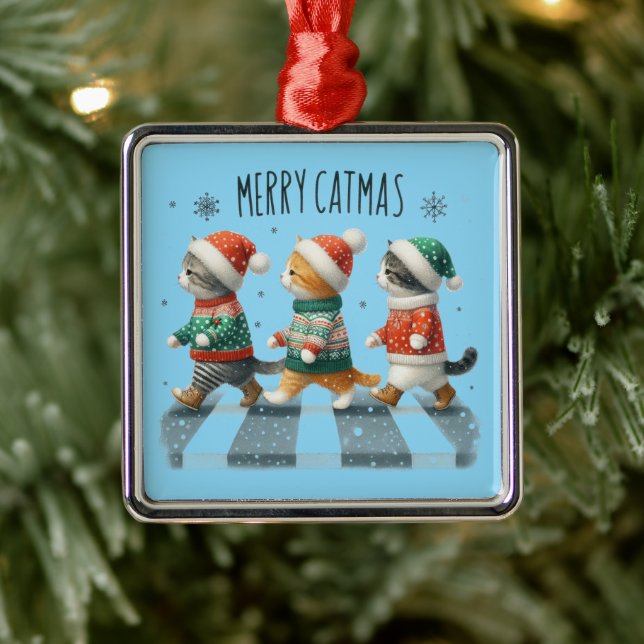 Merry Catmas Metal Tree Decoration (Tree)
