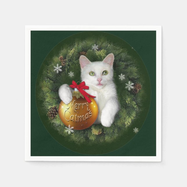 Merry Catmas Napkin (Front)