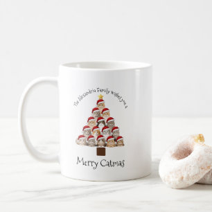 Merry Catmas Personalized Family Christmas Holiday Coffee Mug
