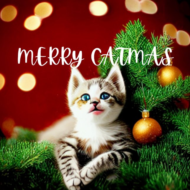 Merry Catmas Purrfect Christmas Card (Creator Uploaded)
