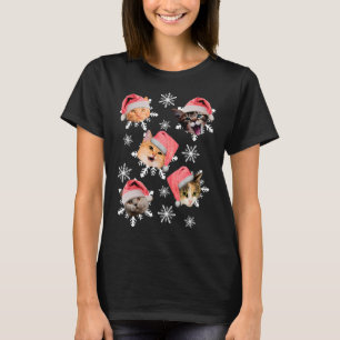 Merry Catmas Santa Hat Kitty Christmas T-Shirt