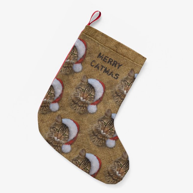 Merry Catmas Stocking (Front (Hanging))