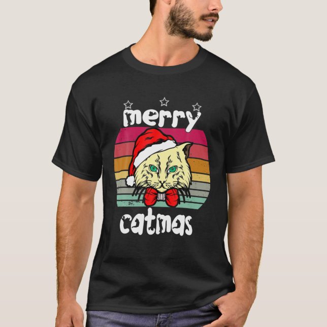 Merry Catmas T T-Shirt (Front)