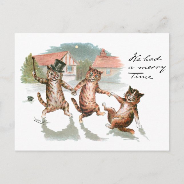 Merry Cats by Louis Wain Postcard (Front)