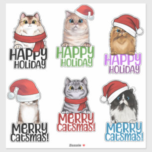 Merry Catsmas Christmas Sticker Sheet