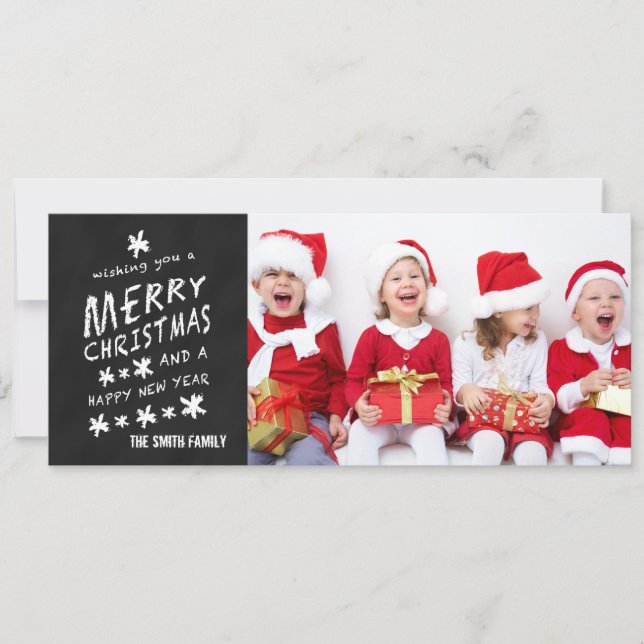 MERRY CHALKBOARD | HOLIDAY PHOTO CARD (Front)