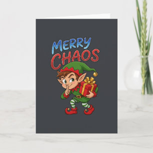 Merry Chaos Christmas Elf Card