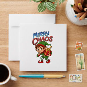 Merry Chaos Christmas Elf Envelope