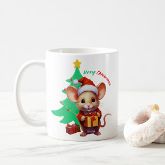 Merry Cheesemas - Cute Mouse -  Coffee Mug