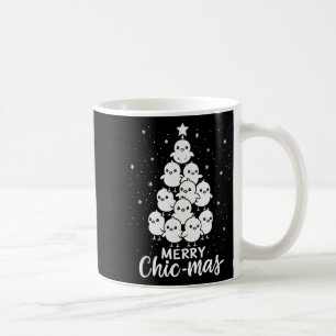 Merry Chic-mas Cute Chicks Christmas Tree Funny Fa Coffee Mug