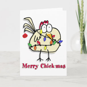 Merry Chick.mas Fun Holiday Card