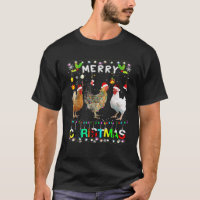 Merry Chickmas Chicken Christmas Ornament Lights S