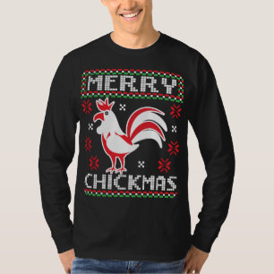 Merry Chickmas Chicken Ugly Christmas Sweater