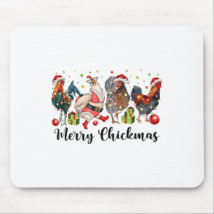 Merry Chickmas Chickens Funny Christmas Chicken Mo Mouse Mat