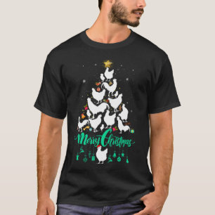 Merry Chickmas Christmas Chicken Tree Fun T-Shirt