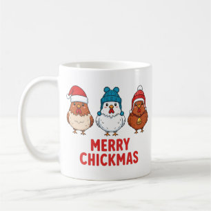 Merry Chickmas Funny Chicken Christmas Coffee Mug