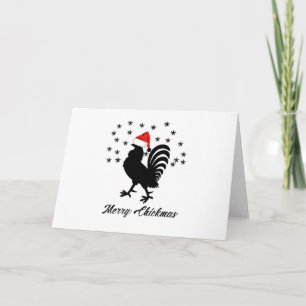 Merry Chickmas Funny Christmas Chicken Holiday Card