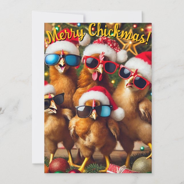 Merry Chickmas  Invitation (Front)