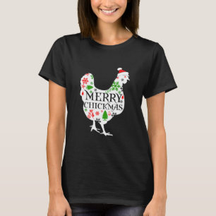 Merry Chickmas Santa Hat Chicken T-Shirt