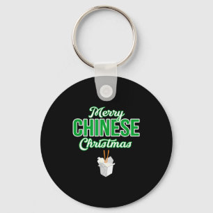 Merry Chinese Christmas Xmas Funny Restaurant Take Key Ring
