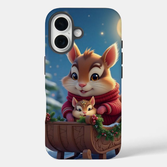 Merry chipmunk christmas Case-Mate iPhone case (Back)
