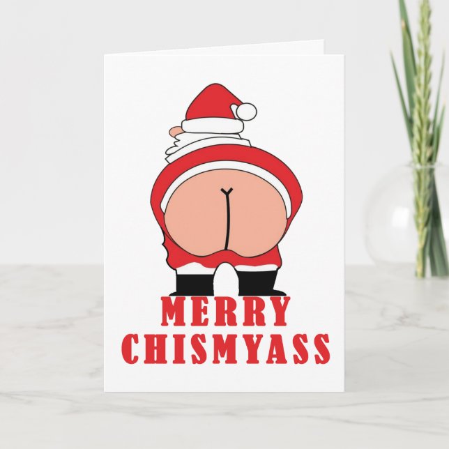 Merry Chismyass Cards Santa Claus Holiday Gift (Front)